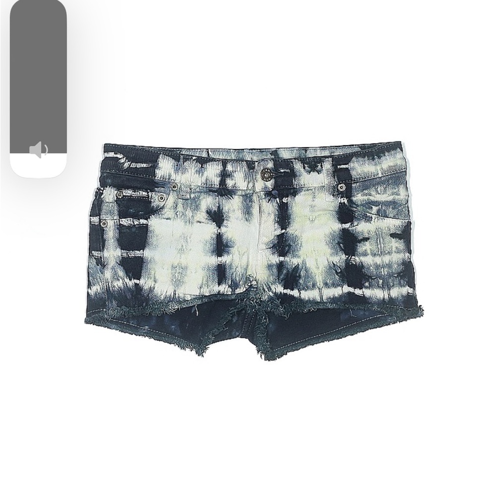 Carmar tie dyed low rise denim shorts. Pls see photos for actual measurements .